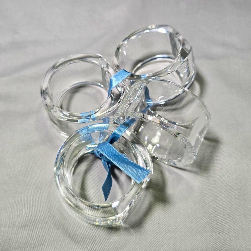 Vtg Shannon Crystal by Godinger Designs of Ireland Set of 4 24% Lead Crystal 90s